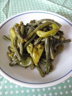 母の味♪いんげん&ししとうの簡単煮浸し-レシピのメイン写真