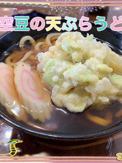 空豆の天ぷらうどん-レシピのメイン写真
