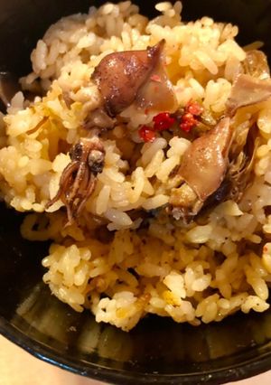 旬の味覚！ホタルイカの炊き込みご飯-レシピのメイン写真