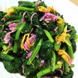 ほうれん草と菊と金銀花のおひたし