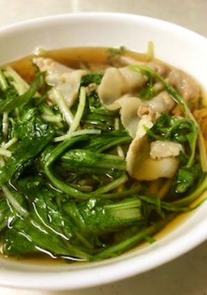 【学校給食】豚肉と水菜のスープ-レシピのメイン写真