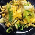 余った野菜と卵の塩昆布マヨ炒め