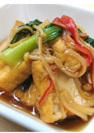チンゲン菜と厚揚げのあんかけ炒め-レシピのメイン写真