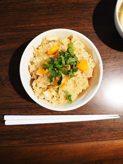 なめたけ缶で簡単玄米炊き込みご飯★☆-レシピのメイン写真
