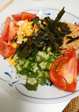 ★流水麺で　ヘルシーサラダ麺-レシピのメイン写真