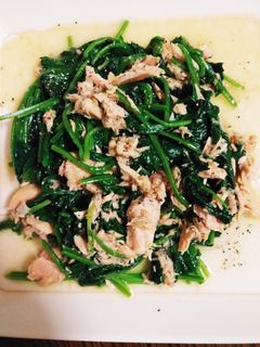 簡単✨ツナとほうれん草のバター炒め✨-レシピのメイン写真