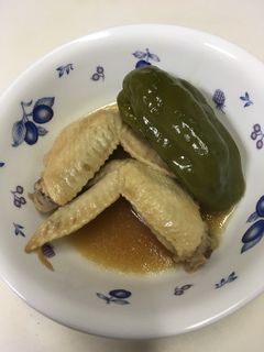 手羽先とピーマンの煮物-レシピのメイン写真