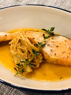 レンジで簡単♡鮭のレモン醤油バター蒸し-レシピのメイン写真