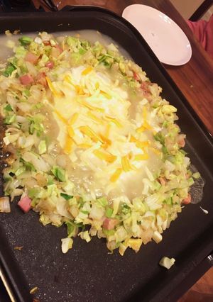ありそうでなかった！カルボナーラもんじゃ-レシピのメイン写真