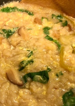 椎茸と青梗菜の中華風粥-レシピのメイン写真