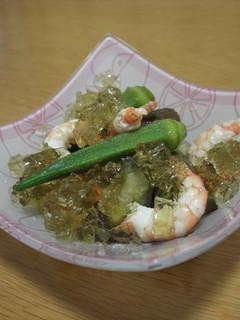 キラキラ★オクラとなすとえびの冷製煮物-レシピのメイン写真
