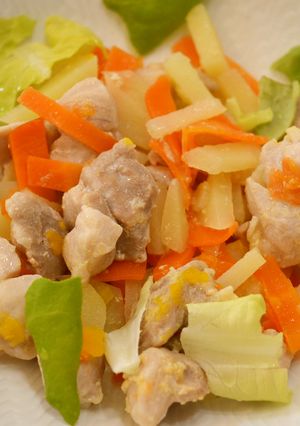 鶏じゃが人参カボチャ蒸し焼き-レシピのメイン写真