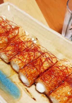 簡単酒肴☆ピリ辛タレのチーズinちくわ-レシピのメイン写真