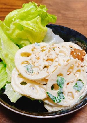 【簡単】レンコンのさっぱり梅マヨポン酢-レシピのメイン写真