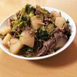カブと牛肉の炒め煮