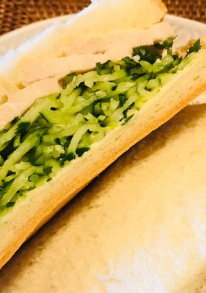 鶏ハムの和風サンドイッチ-レシピのメイン写真