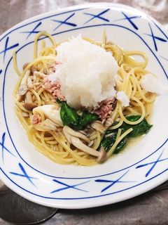アヒージョオイルで絶品ちゅるもちパスタ-レシピのメイン写真