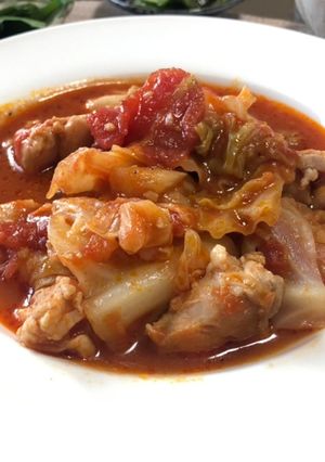 キャベツと鶏肉のトマト煮-レシピのメイン写真