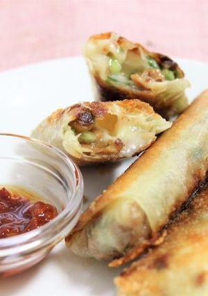 おかずにもおつまみにも！納豆チーズ春巻き-レシピのメイン写真