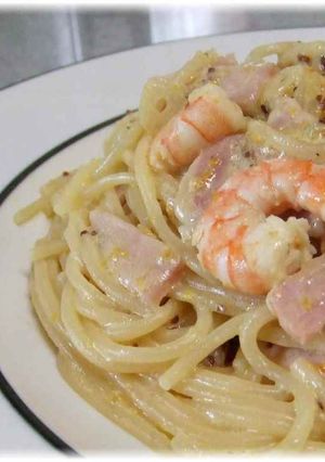 ★海老のマヨ+粒マスタードパスタ★-レシピのメイン写真