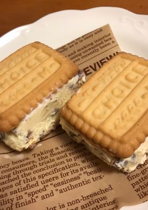 ♡小6女子が作るクッキーアイスサンド♡-レシピのメイン写真