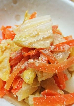 やさしい味!キャベツと人参のごま酢和え-レシピのメイン写真