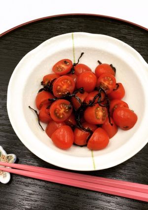プチスナックミニトマトと塩昆布のサラダ-レシピのメイン写真