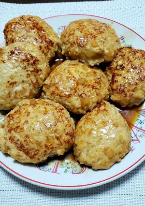 ヘルシーに☆鶏ひき肉豆腐ハンバーグ-レシピのメイン写真