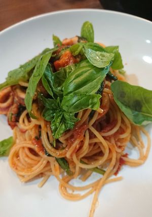 お店の味!イカのトマトソースパスタ-レシピのメイン写真