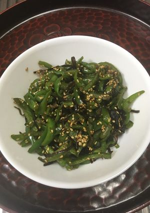 ピーマンの塩昆布炒め-レシピのメイン写真