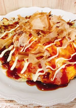 餃子の皮deなんちゃって広島焼き風-レシピのメイン写真