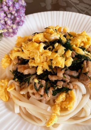 スタミナ☆肉味噌うどん(温・冷)-レシピのメイン写真