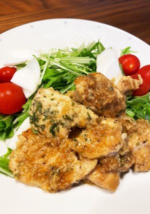大葉がアクセント！ムネ肉の生姜焼き☆-レシピのメイン写真