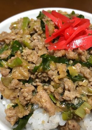 ご飯のお供に！豚ひき肉のネギそぼろ-レシピのメイン写真
