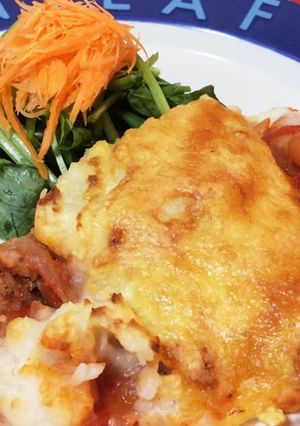 牛こまトマトソースのポテトグラタン-レシピのメイン写真