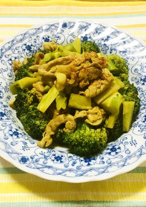 豚肉とブロッコリーのカレー炒め-レシピのメイン写真