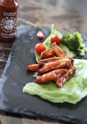ヘルシースリラチャチキンウイング♪-レシピのメイン写真