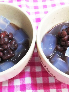 我が家の夏の楽しみ…ヘルシー寒天ぜんざい-レシピのメイン写真