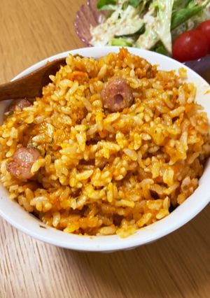 野菜を細かく☆チキンなしケチャップライス-レシピのメイン写真