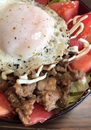 【タコライス風】レタスと焼肉丼-レシピのメイン写真