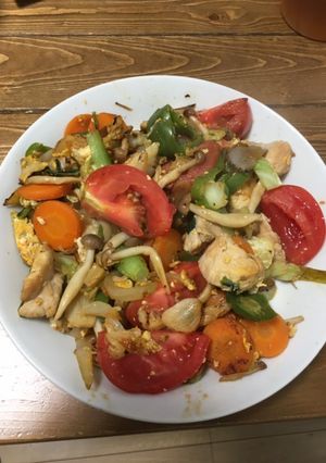 鶏むね肉卵野菜炒め-レシピのメイン写真