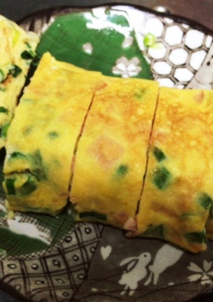 小ネギとハムの卵焼き-レシピのメイン写真