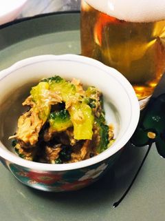 サバ味噌煮缶とゴーヤでもう一品、お通し風-レシピのメイン写真