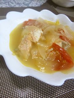 鮭のトマト&オニオンスープ煮-レシピのメイン写真