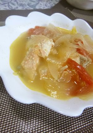 鮭のトマト&オニオンスープ煮-レシピのメイン写真