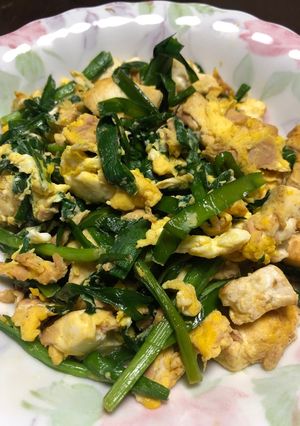 【ツナ缶で簡単】ニラと豆腐のチャンプルー-レシピのメイン写真