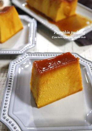 パウンド型で作る！濃厚かぼちゃプリン-レシピのメイン写真