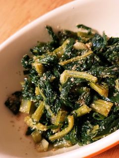 ご飯が進む!大根の葉 甘辛ごま和え炒め♪-レシピのメイン写真