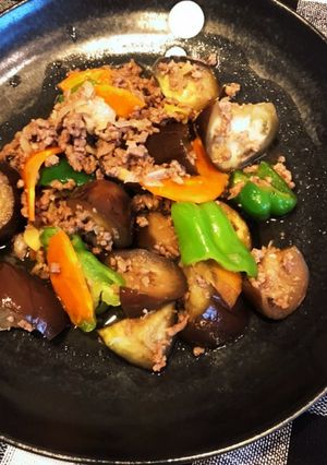 なすとひき肉の簡単炒め物-レシピのメイン写真