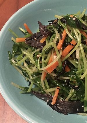 豆苗ときくらげのササッと味噌炒め-レシピのメイン写真